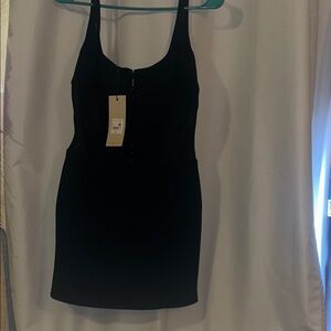 Bec & Bridge Black Sleeveless Bodycon Mini Dress